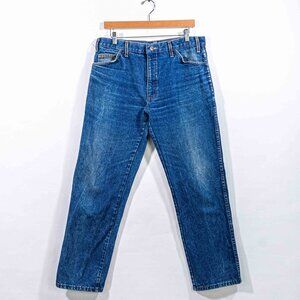 Sutton Faded Jeans Talon Zipper VTG 70s 34 x 30 Hippie Cowboy Classic